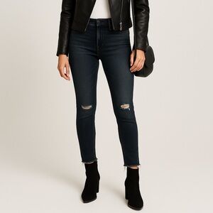 Just Black Dark Blue Distressed Jeans